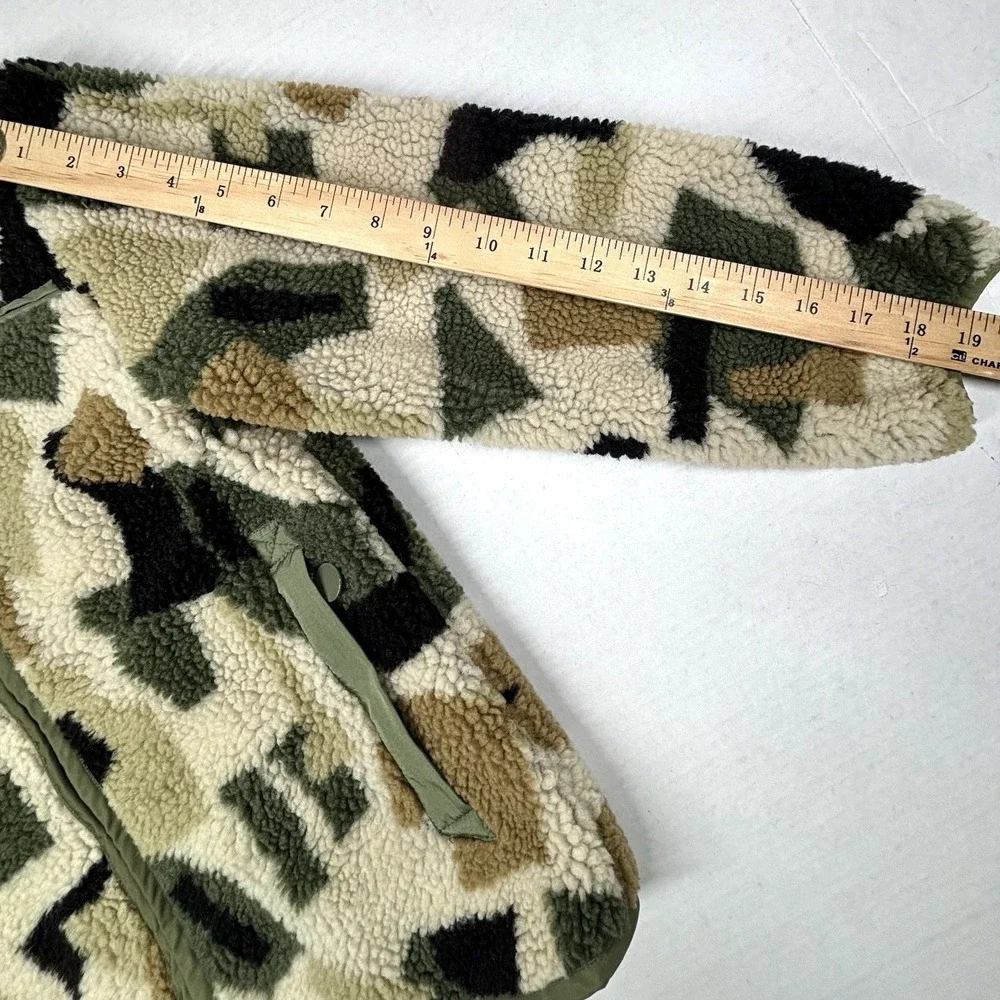 Stella McCartney Kids Camo Teddy Fleece Jacket‎ 10 Years Full Zip Pockets EUC